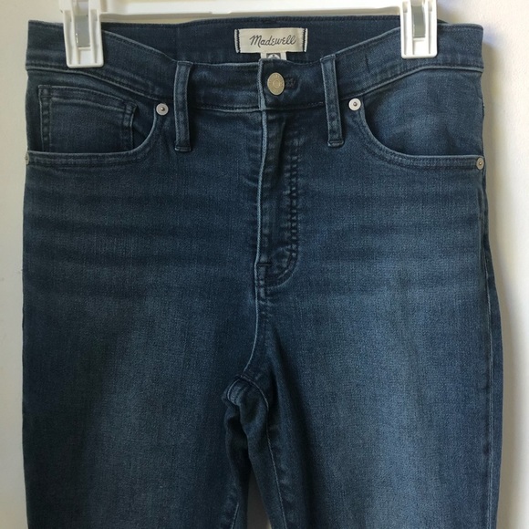 MADEWELL Mid Rise Skinny Mid-wash Blue Jeans Baddie Size 28 - Picture 7 of 11